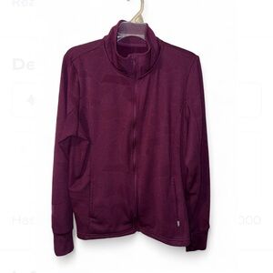 Women's Burgundy/Maroon Athletic Jacket - Good Condition - Size XL